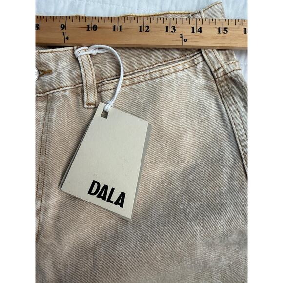 DALA Jeans Women 's 30 Tan Beige Starch Jean Carpenter Hammer Loop - Picture 6 of 9